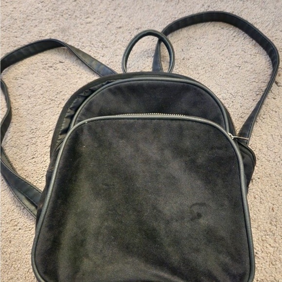 Handbags - Black Velvet Backpack